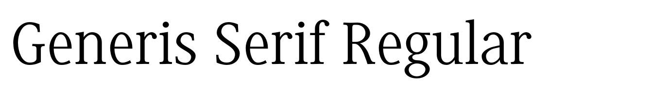 Generis Serif Regular